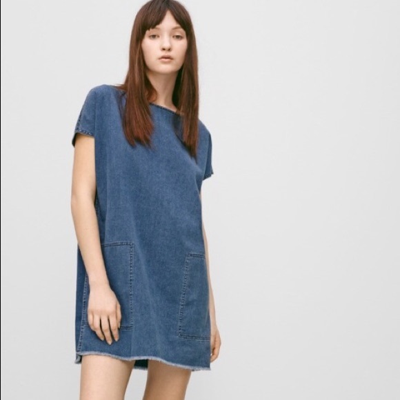 Aritzia’s Wilfred Free Denim Nori Dress Sz XS - Picture 1 of 9